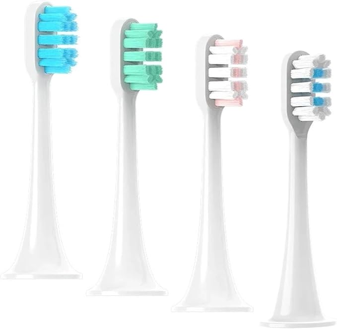 Replacement Brush Heads with Caps Sealed Package Soft for Sonic Electric Toothbrushes(7Green)