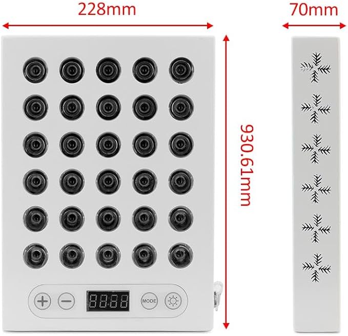 Red &amp Near Infrared Light Panel for Half Body and Targeted Area – Therapy Device 660nm 850nm (150 Watts - 30 LEDs)