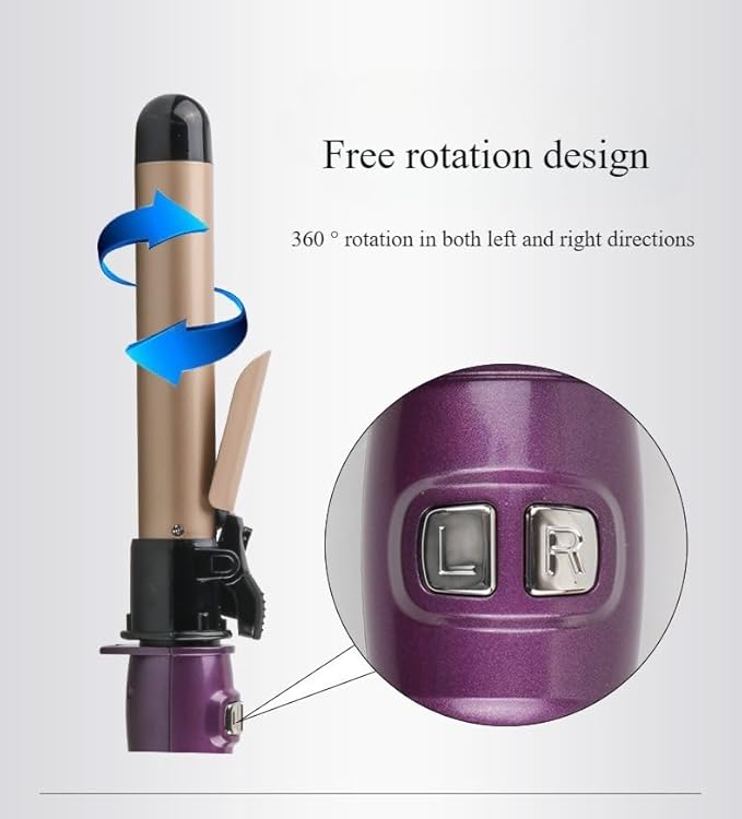 Fully Automatic Rotating Electric Curling Iron | One Click Operation Without Damaging Hair | Big Wave Hair Curling Device | Portable for Home and Travel | Women's Fashion Styling Tool