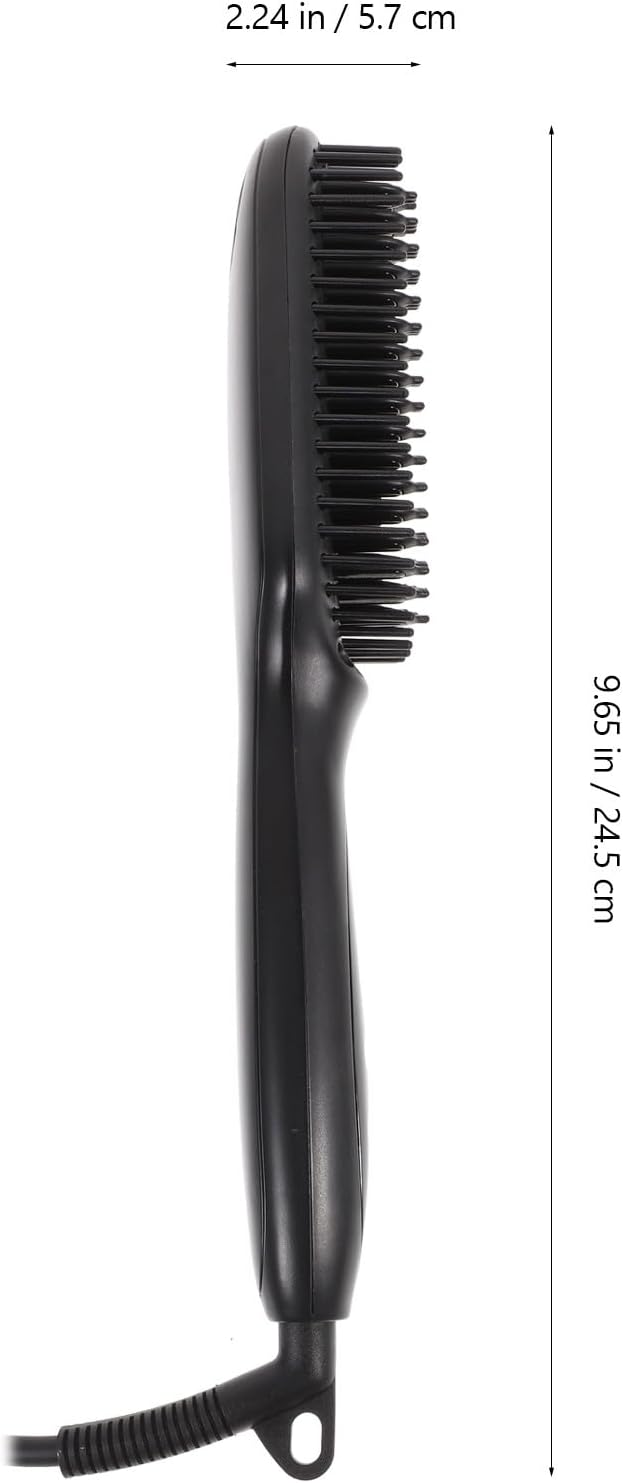 Gears Hair Straightener Brush for Men and Women Heated Beard Straightener Comb with Rotating Cord Multi-Functional Styling Tool for Natural Hair and Beard Grooming Idea