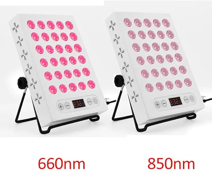 Red &amp Near Infrared Light Panel for Half Body and Targeted Area – Therapy Device 660nm 850nm (150 Watts - 30 LEDs)