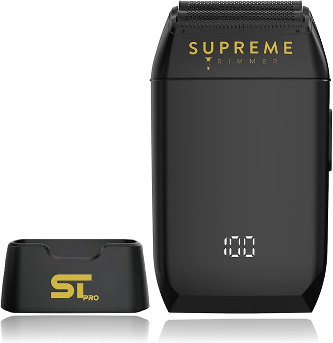 Supreme Trimmer Crunch STF602 – Waterproof Double Foil Shaver for Men | 150 Min Runtime Wet/Dry Cordless &amp Corded Electric Razor | Hypoallergenic Foils for Face Head &amp Stubble