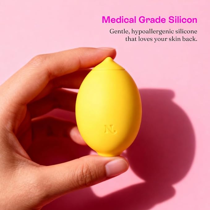 Hello Nancy Lemon Massager Device Rechargeable Handheld Suction Massager with 12 Modes Compact Lemon-Shaped Personal Massager for Wellness Comfort and Relaxation