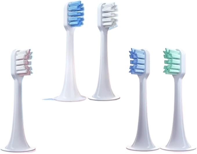 Compatible for Xiaomi Mijia T300 T500 T700 UltrasonicCompatible for Mi Electric Toothbrush Replacement Tooth Brush Head(Blue-Standard)