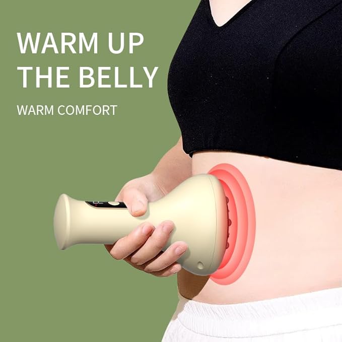 Lymphatic Cupping Device Handheld Electric Cupping Massager 9 Adjustable Suction Levels with Heat – Anti Cellulite Massage Tool for Back Legs Arms Portable Deep Tissue Muscle Relaxation