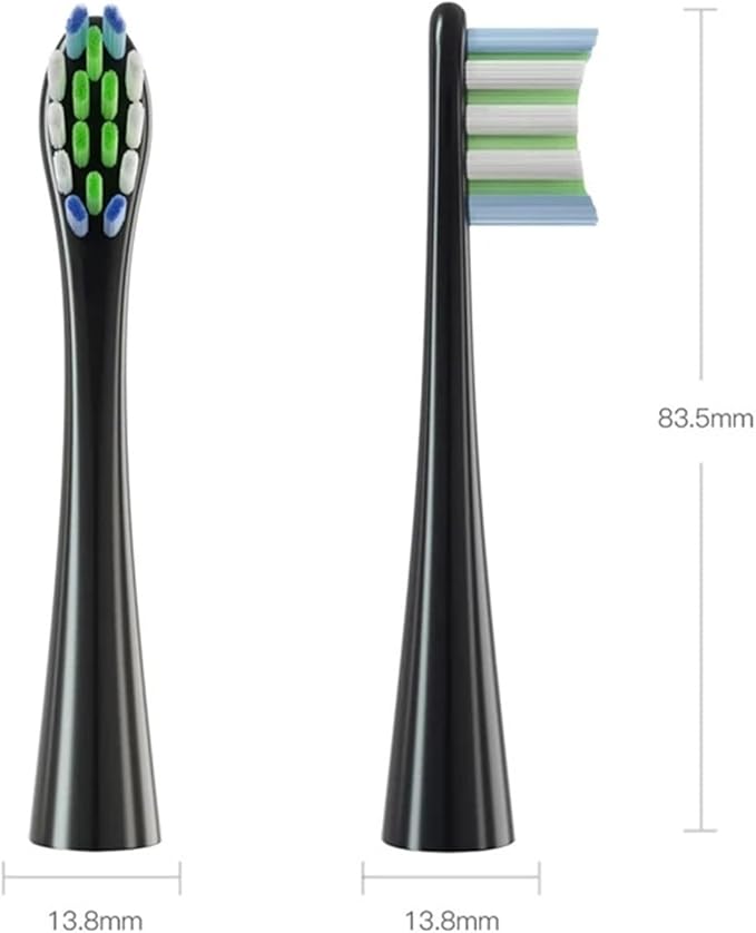 12PCS Replacement Tooth Brush HeadsCompatible for Oclean X/X PRO/ Z1/ F1/ One/Air 2 /SE Sonic Soft Electric(12pcs Black)