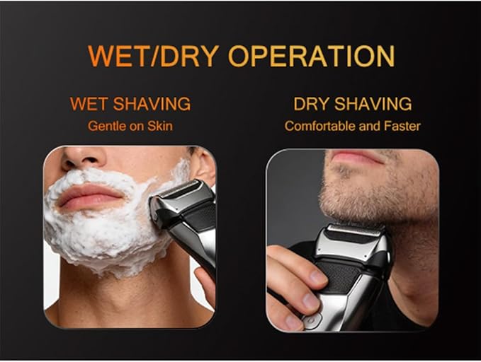 Electric Foil Shaver for Men IPX6 Waterproof 3D Electric Razor with LED Display &amp Pop-Up Trimmer USB-C Rechargeable Lightweight Handheld ShaverGift for Men