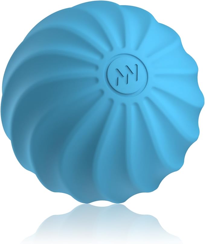 2.5 Mini Massage Ball 10 Speeds Vibrating Massage Roller Ball for Palm Hand Foot Leg Neck Back Trigger Point Muscle Therapy Ball for Myofascial Release Plantar Fasciitis Relief (Blue)