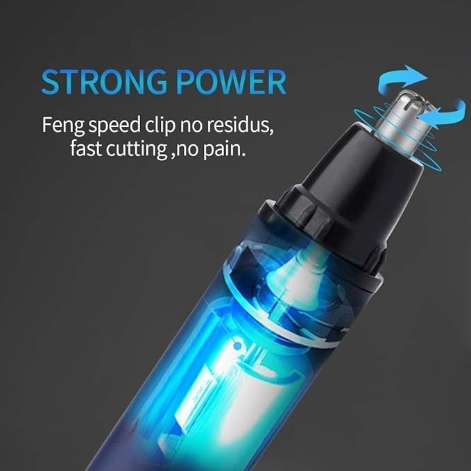 Ear and Nose Hair Trimmer Clipper for Men Women USB Rechargeable Professional Electric Nose Hair Trimmer with Waterproof Head Double-Edge Stainless Steel Blade