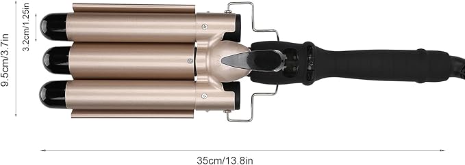 3 Quick Heating Curling Iron Styling with 3 Barrels and Long Cord for Dates and Parties for Long and Hair for Creating S Waves (US Plug 32mm)