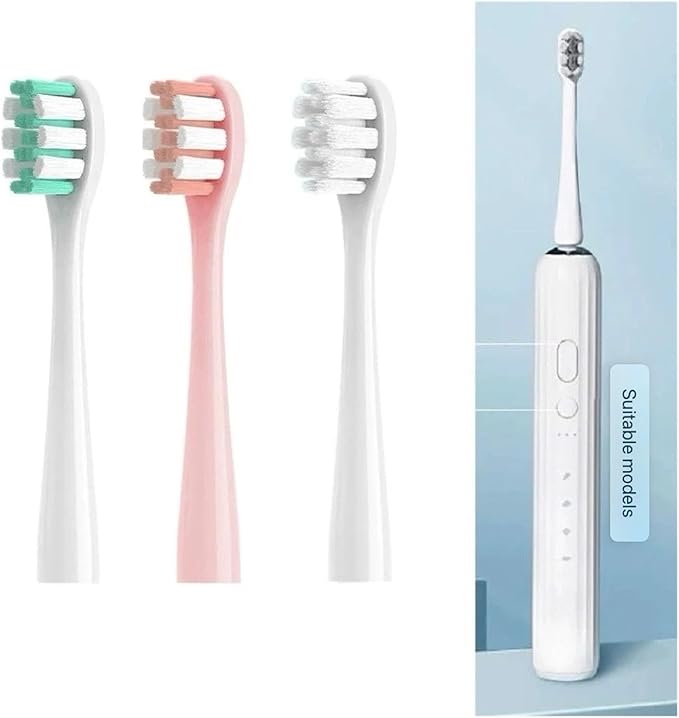 Replacement Toothbrush Head Compatible for Nandme NX7000 Soft Bristle Tooth Brush（16pcs）(16WHITE Clean Type)