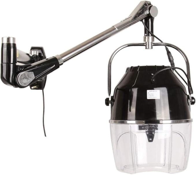 Wall Mounted Hair Dryer with Swivel Arm Professional Salon Hair Hood Dryer with Timer Adjustable Temperature Beauty Barber Spa Equipment
