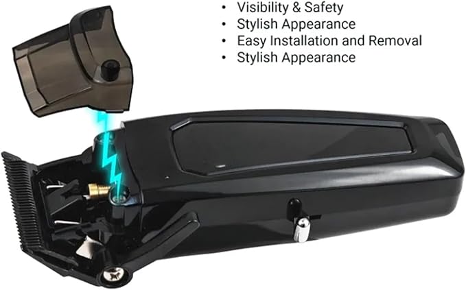 Compatible With BRDCLIP BRD-106 Professional Men's Hair Clipper 7500RPM DLC Blade Hair Trimmer with Base Charger Heavy-Duty Hair Cutting Machine(Green)