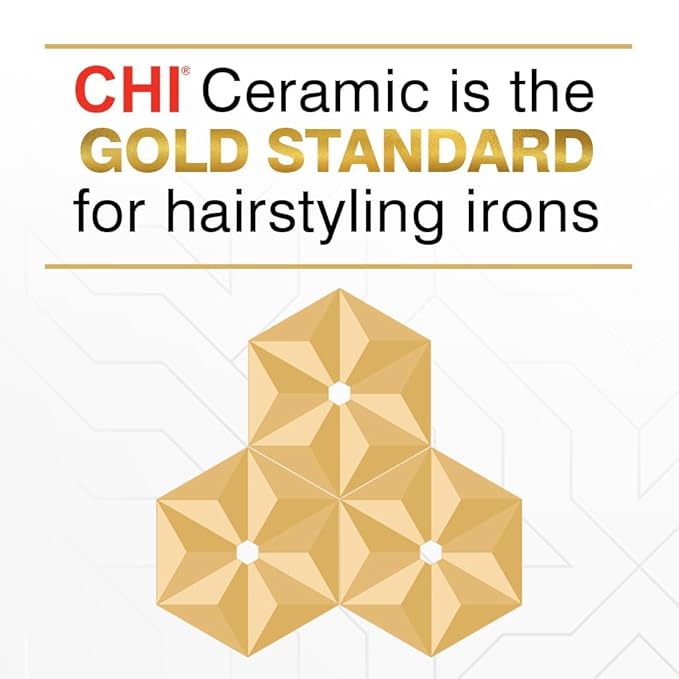 CHI Classic Tourmaline Ceramic 1.5″ Hairstyling Iron Wide Plate Hair Straightener &amp Curling Tool for Smooth Shiny Frizz‑Free Hair Adjustable Temperature For All Hair Types Professional Hair