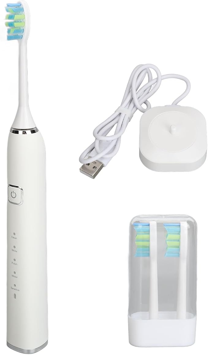 Pomya Electric Tooth Brush Smart Toothbrush IPX7 Powerful Motor for School (White)