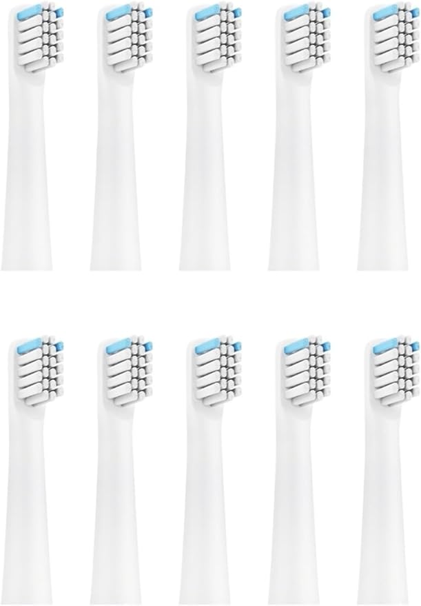 Toothbrush Replacement HeadsCompatible for Realme N1 N2 RTX2103 SN301 Soft Bristle Nozzles(10PCS)(10pcs White)