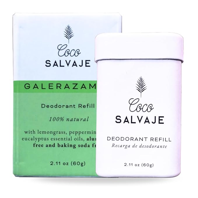 Natural Deodorant Stick for Women &amp Men | Aluminum Free Deodorant with Magnesium | Non toxic Vegan Hypoallergenic and Pregnancy Safe | 2.11oz (GALERAZAMBA (Lemongrass))