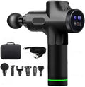 Fascial Massage Gun Automatic Waist and Back Massager High-Frequency Vibration Muscle Relaxation Automatic Shoulder Massage Gun(30 Gear-Black-C)