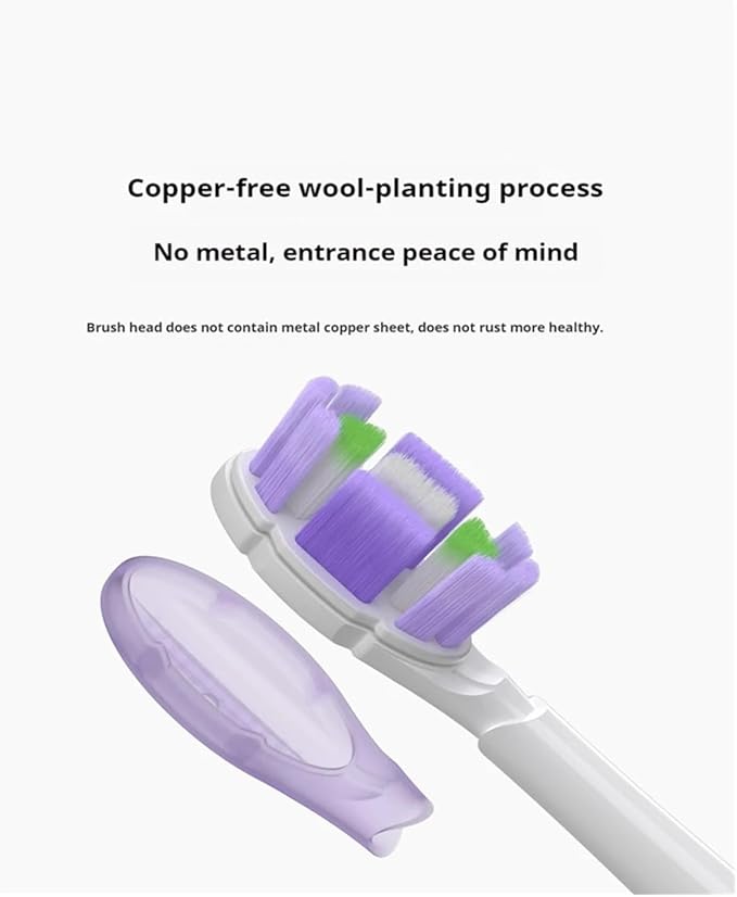 4/8PCS Replacement Brush Heads Compatible for MIJIA MES609/610 Pro Sonic Electric Toothbrush Sealed Package(8 pcs Blue)