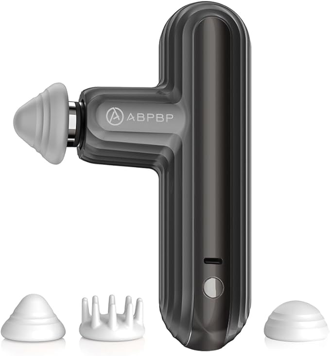 Mini Massage Gun Pocket-Sized Deep Tissue Massager Gun Portable Percussion Muscle Massager Gun Convenient Easy and Practical Ultra Small &amp Quiet Muscle Massage (Dark Grey)