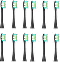 8/12Pcs Soft Vacuum Bristle Toothbrush Heads for Electric Sonic Replacement Brushes(12pcs Black)