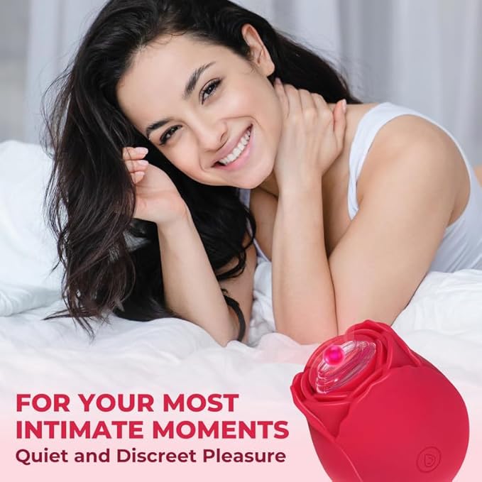 2026 Upgraded Version 10 Intense Suction Patterns 10 Continuous Insertion Rose Adult Tool 2025 Women Toys Automatic Electric Adult Toys Machine USB Rechargeable XJH-Red07