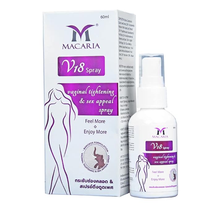 MACARIA Vaginal Pussy Yoni Instant Tightening Shrink Virgin Again Spray for Women Intimate Parts