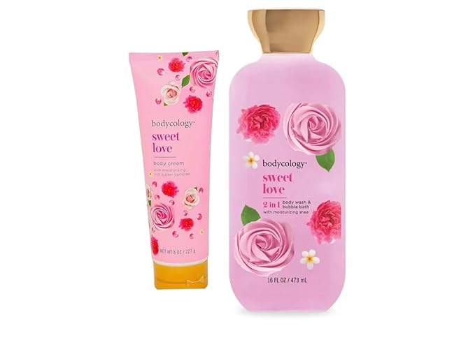 Love 2 in 1 Body sweet love Wash &amp Bubble Bath 16 fl oz Body Cream 8 oz - Moisturizing with Shea Butter