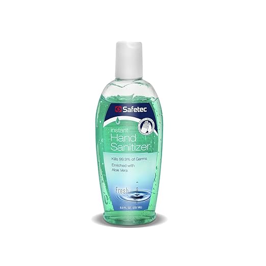 Safetec Hand Sanitizer Fresh Scent 8 oz. squeeze bottle (24 bottles/case)