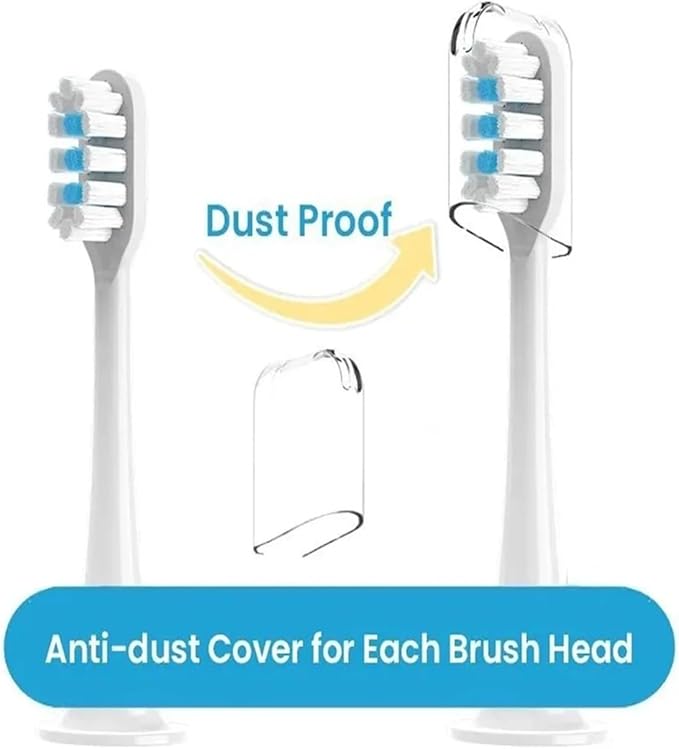 4/20pcs Replacement Brush HeadsCompatible for Xiaomi Mijia T300 T500 T700 Electric Toothbrush Soft Bristle Nozzles(20pcs Blue)