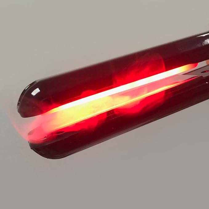 Professional Infrared Hair Straightener and Styling Iron with Flat Plates Hair Care Cold Iron for Repair Damaged Hair LCD Display (Black)