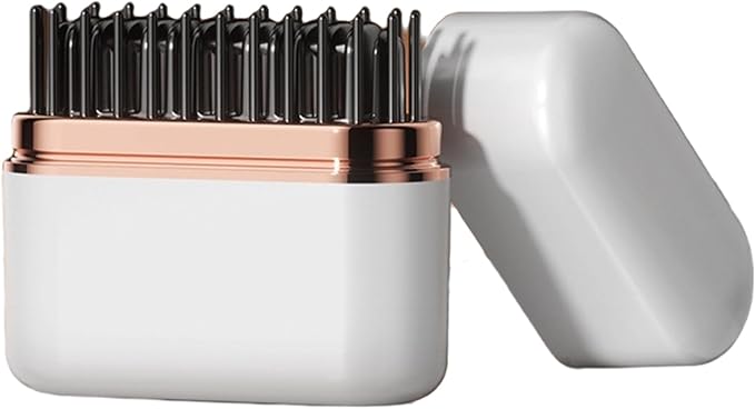 Hair Straightener Comb – Long Lasting Battery – Mini Straightener Brush for Cordless Hair – for Women and Ladies and Girls and Girlfriend and Mother for School and Party and the