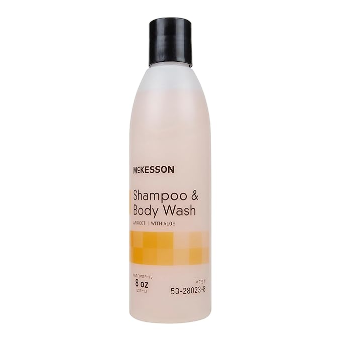 McKesson Shampoo and Body Wash with Aloe Apricot Scent 8 oz 48 Count