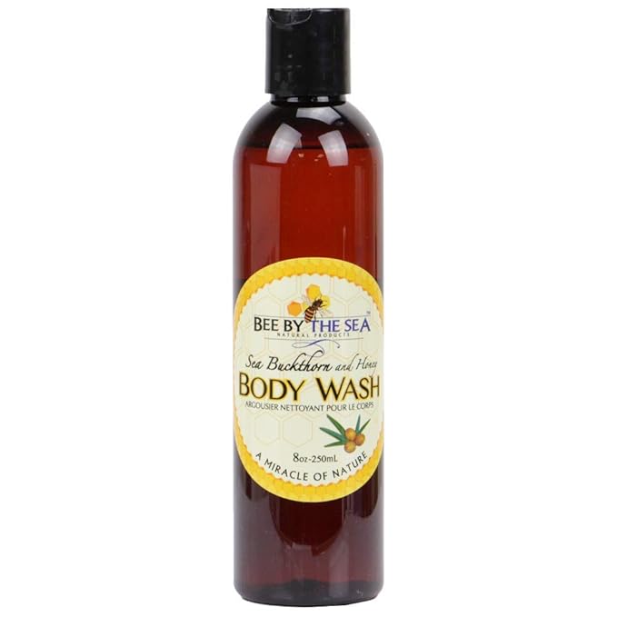 Bee By The Sea Body Wash and Body Butter Skin Care Bundle Set Naturally Enriched with Sea Buckthorn and Honey for All Skin Types