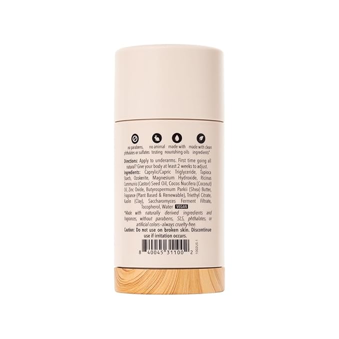 Pacha Soap Co. Aluminum-Free Deodorant - Santal &amp Amber Scented 24-Hour Odor Protection for Gentle &amp Sensitive Skin Clean Ingredients Baking Soda-Free Made in the USA 2-Pack (2.6 oz Each)