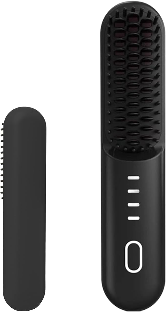 Straightener Brush | Fast Heating Anti-Scald Comb - Hair Straightener Comb Hot Styler - for Long Short Curling Straightening Women Girls Home Travel Outdoor
