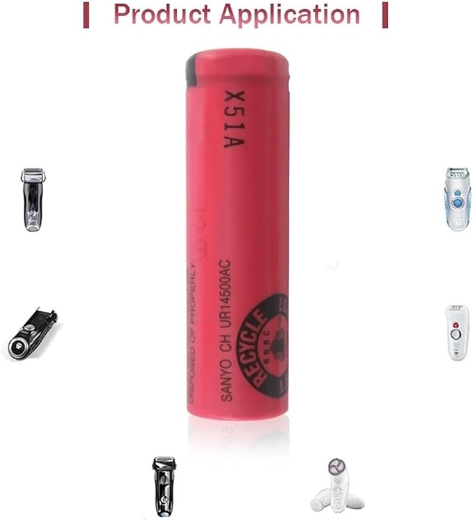 UR14500AC Battery Replacement - 3.7V Lithium-Ion Compatible with Braun S5 S6 S7 S51 Series Electric Shavers(2pcs)