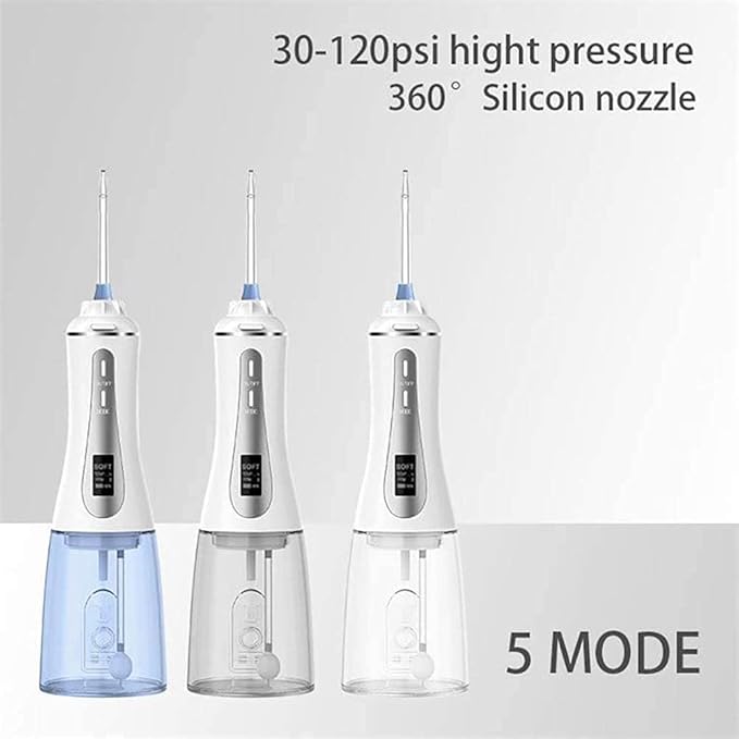 Cordless Water FlosserCordless Dental Oral Irrigator with 300ML Water Tank USB Charging IPX7 Waterproof Oral Irragatorfor Family Travel
