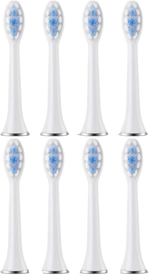 8pcs Replacement Toothbrush Heads Compatible for Revyline RL010 Accessories Nozzles Bristles(8PCS White)