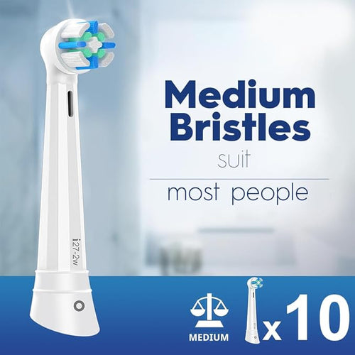 10 Pcs Intelligent Cleaning IO Replacement Heads Compatible with Oral b iO 2/3/4/5/6/7/8/9/10 Series Electric Toothbrush Brush Heads Compatible with Oral b iO (White)