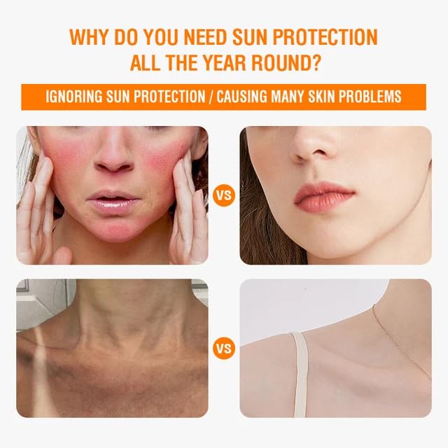 Organic Brightening Sunscreen SPF 50+ PA+++ | Mineral &amp Physical UV Protection with Zinc Oxide &amp Titanium Dioxide | Matte Finish Non-Greasy 50ml