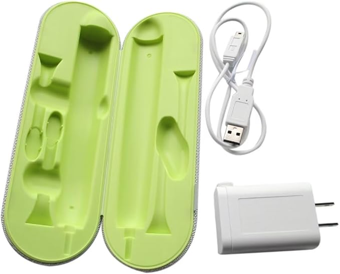 Travel Charger Case w/AC Charer+USB Cable 2023 New HX9210 HX9200 Replacement for Philips Sonicare DiamondClean HX9340 HX9350 HX9382/HX9342/HX939L Toothbrushes(Gray-Green)