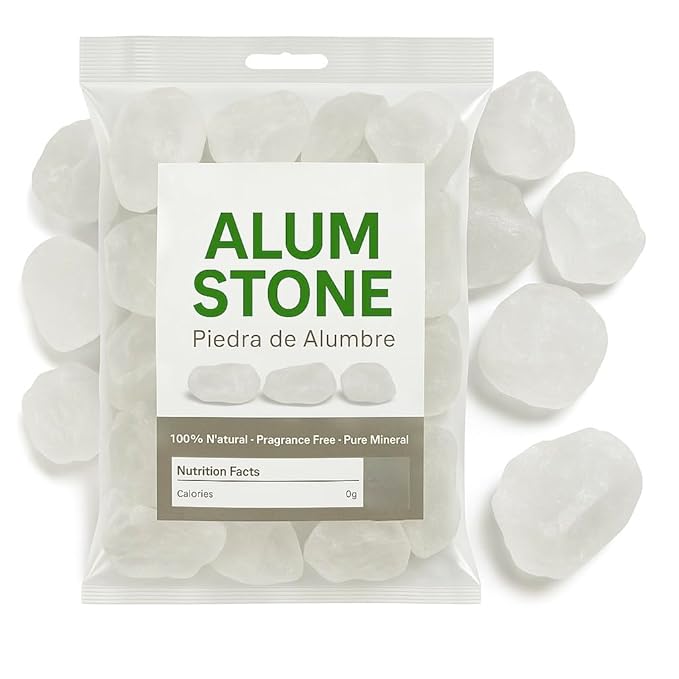 Premium Quality Large Alum Stone Natural Crystal Deodorant &amp Antiperspirant | Multi-Purpose Shaving Stone for Skin Care &amp Healing | Piedra de Alumbre (1Lb)