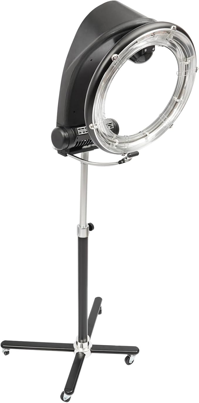 Professional Orbiting Rotating Hair Dryer 1000W Freestanding Hair Dryer with Wheels Multifunctional Standing Hair Dryer for Barber Stores Homes 0-60 Minutes Timing