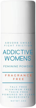 Addictive Womens Feminine Powder | Absorb Sweat | Fight Friction and Chaffing | Prevents Odor | Made from Natural Ingredients | Made in the USA (Fragrance Free)