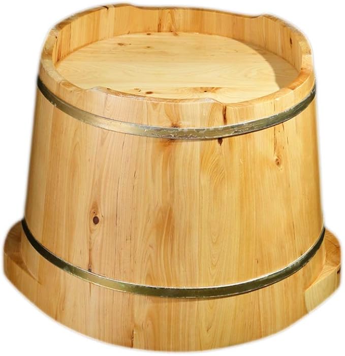 Katzowen Foot Massager Spa Foot Tub Household Foot Bath Wooden Foot Basin Foot Tub Household Pedicure Basin Foot Massage Basin41 * 25 * 31cm