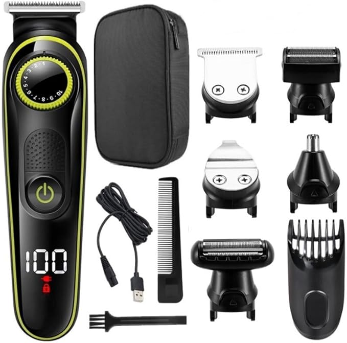 DESIAR Hair ClippersBeard Trimmer for Men 5 in 1 Electric Hair Clipper Multifunctional Trimmer for Men Electric Shaver for Mens Razor Nose Professional Trimmer