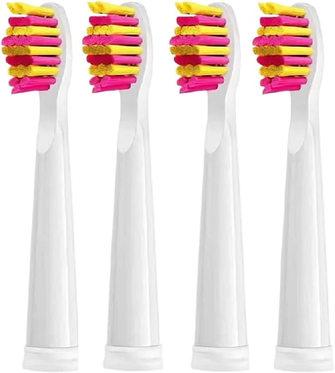 12Pcs Replacement Brush Heads Toothbrush HeadCompatible for Seago/Fairywill Bristle Tooth(Pink)