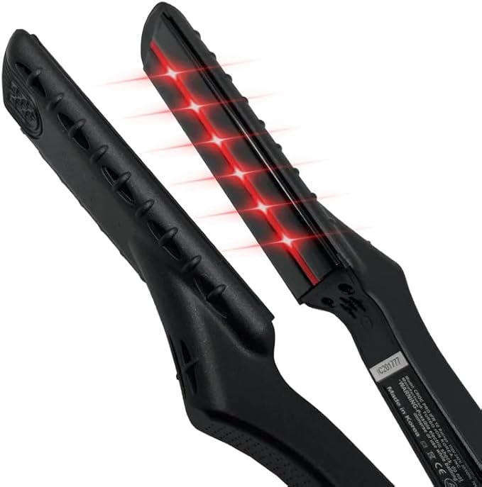 Croc Master Infrared Black Titanium Flat Iron 1.5” – Professional Hair Straightener with Patented Infrared Technology Digital Temperature Control (280–450°F) Negative Ion Technology Dual Voltage