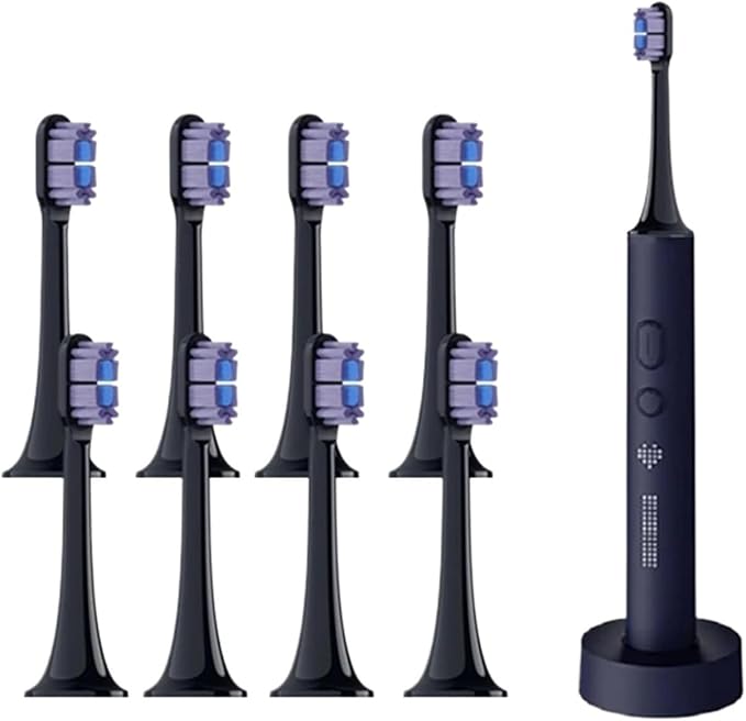 Compatible for XIAOMI MIJIA T700 Toothbrush - 4/8PCS Soft Bristle Replacement Heads Sealed Package(4 PCS Purple)